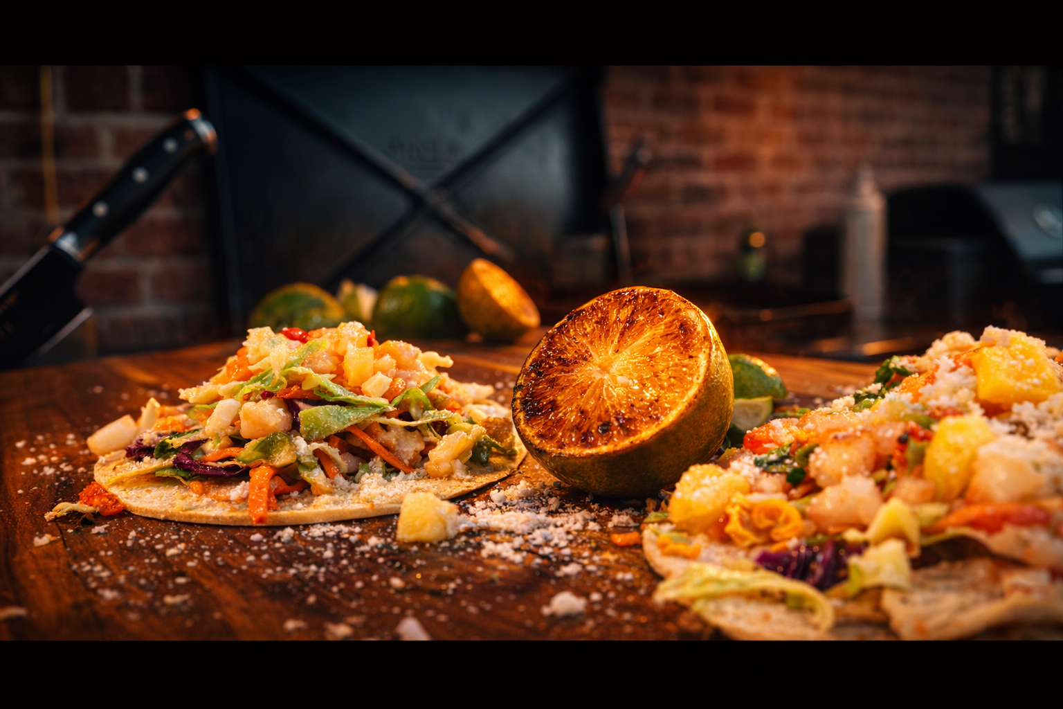 Chicken Pineapple Tacos on the Blackstone
