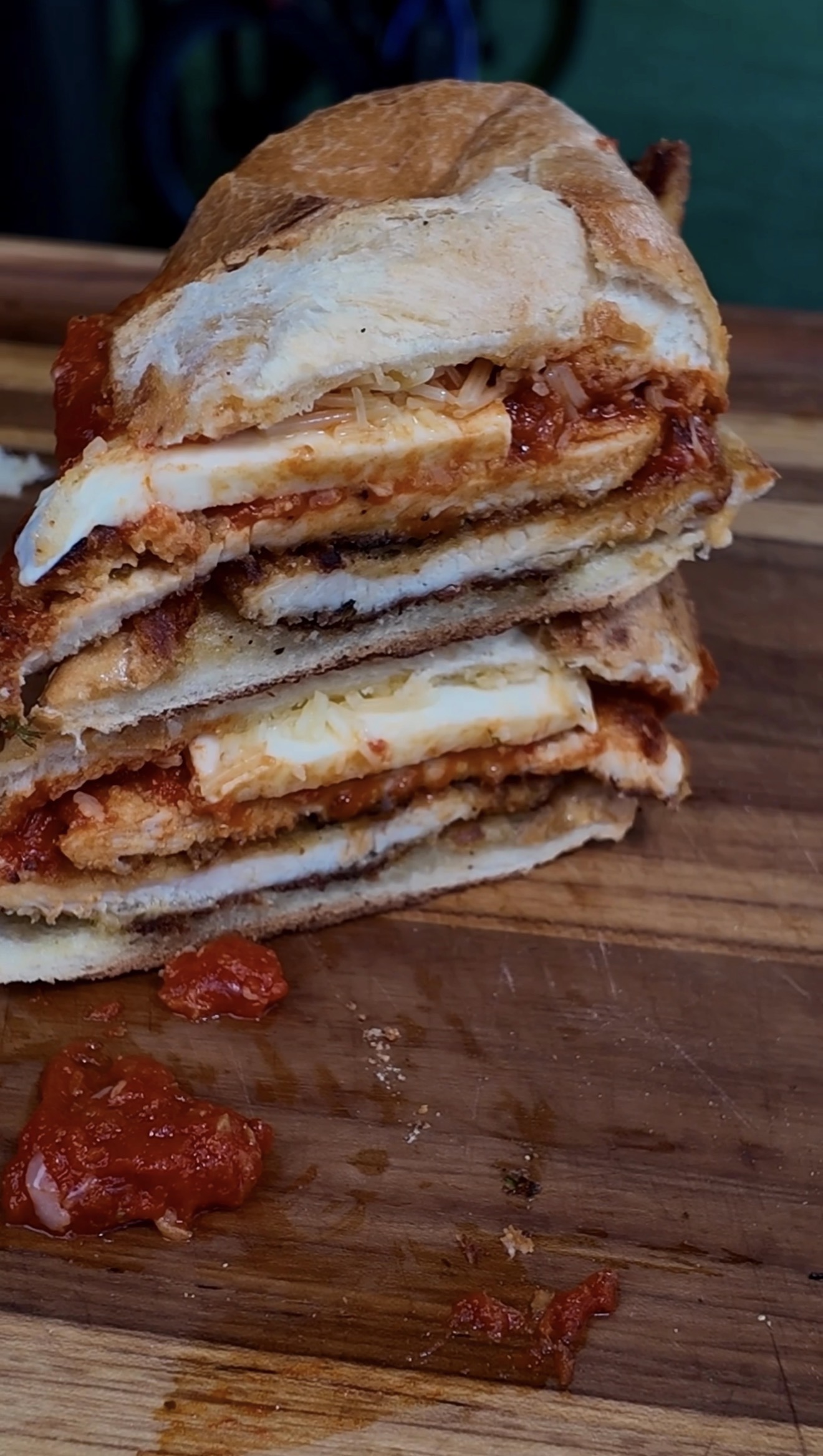 Chicken Parm Hero on the Blackstone
