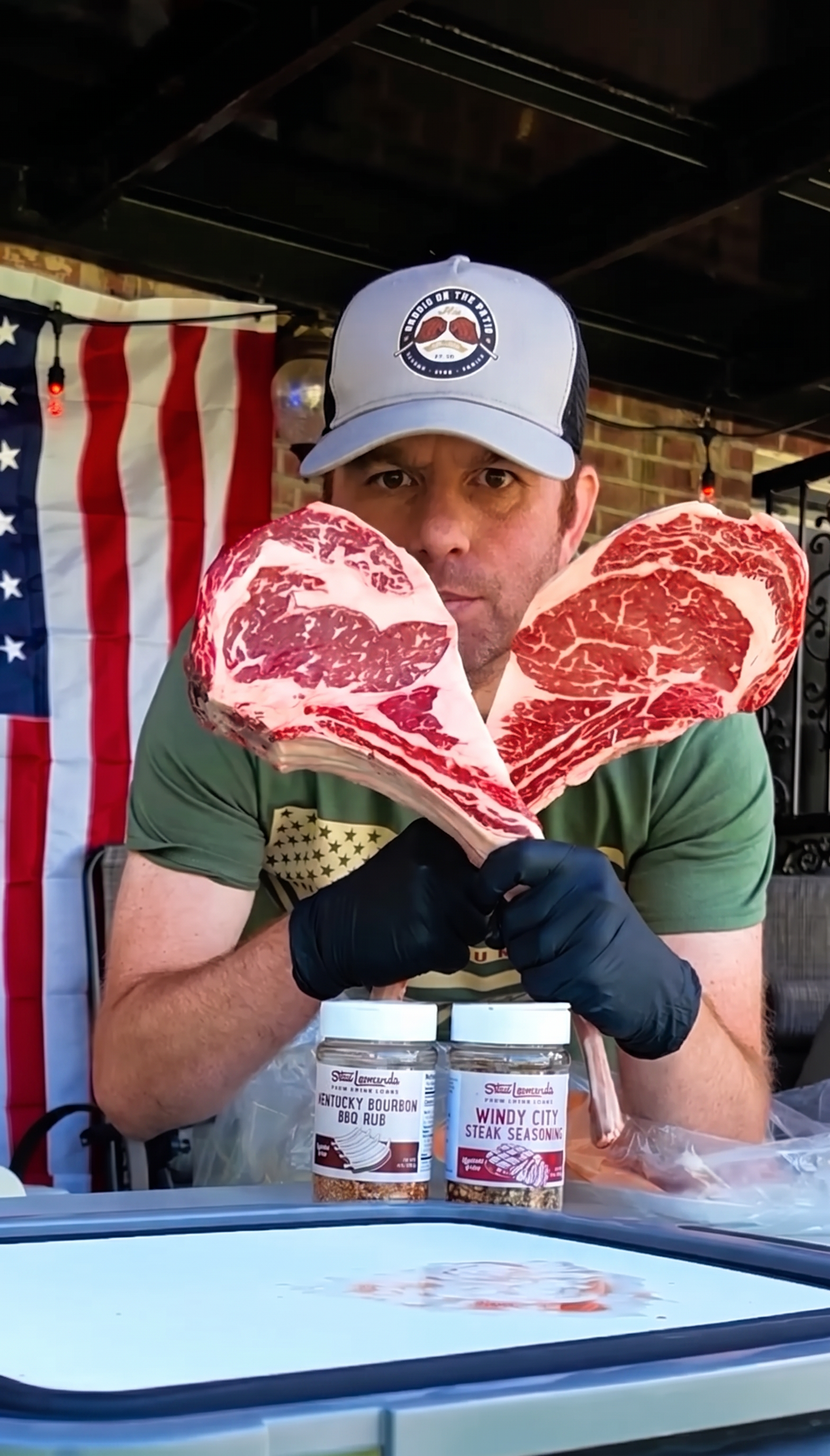 Memorial Day Tomahawk Ribeye on the Traeger Tailgater